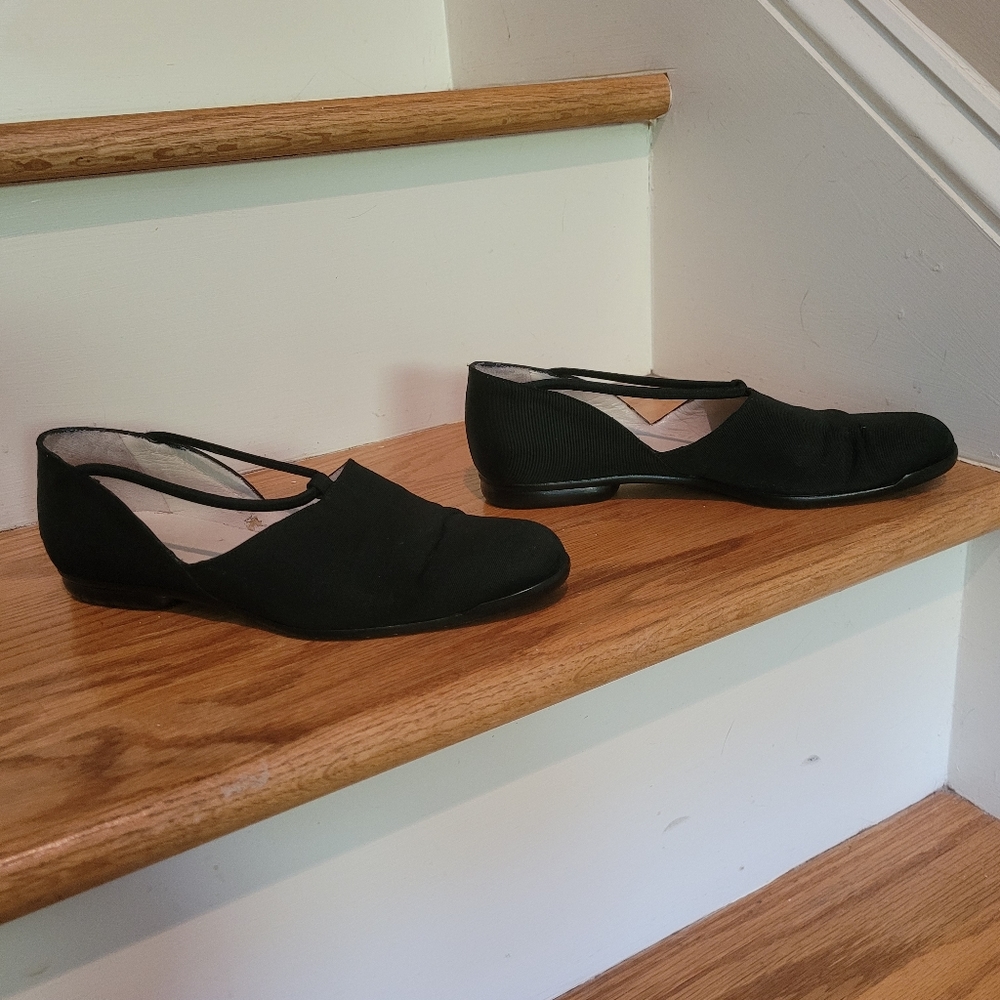 Giorgio Armani Black Flats Made in Italy